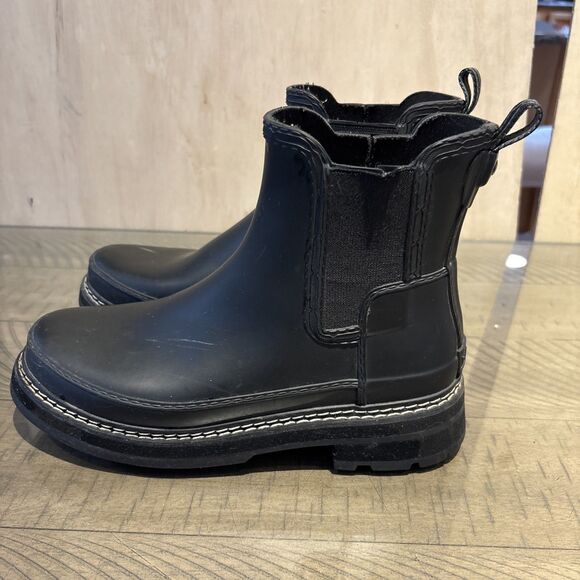 Hunter Womens Chelsea Rain Boots black Size 8 US - Picture 3 of 7